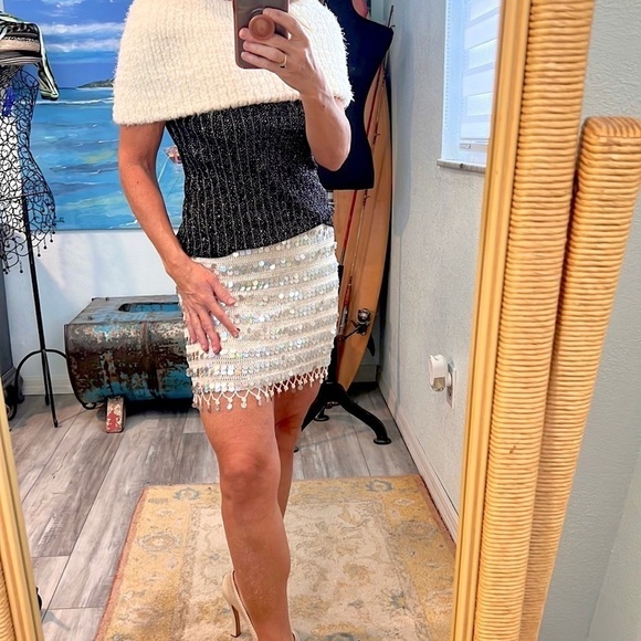 She’s USA Dresses & Skirts - 🔥She’s USA,Ivory Mini,AWESOME Silver Bangles PARTY PERFECT,Excellent Condition